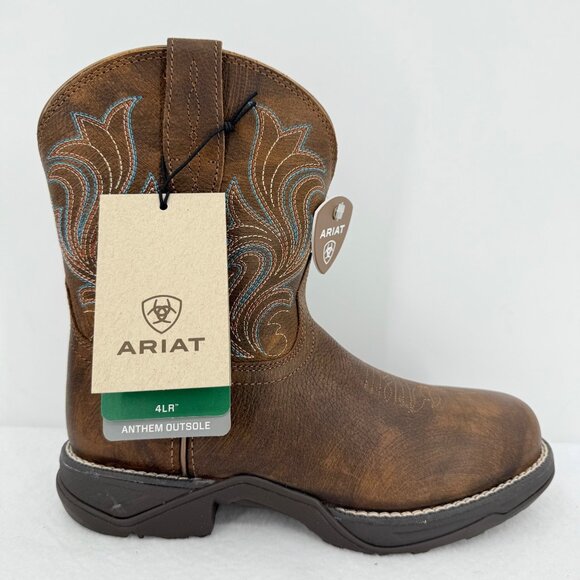 NWOB Ariat Women's Copper Kettle Leather Western Boots US 7B Oil/Slip Resistant - Picture 2 of 13